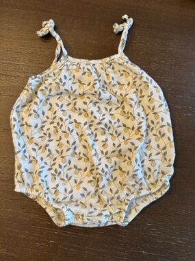 Rylee + Cru Nala Bubble Romper in Lemon